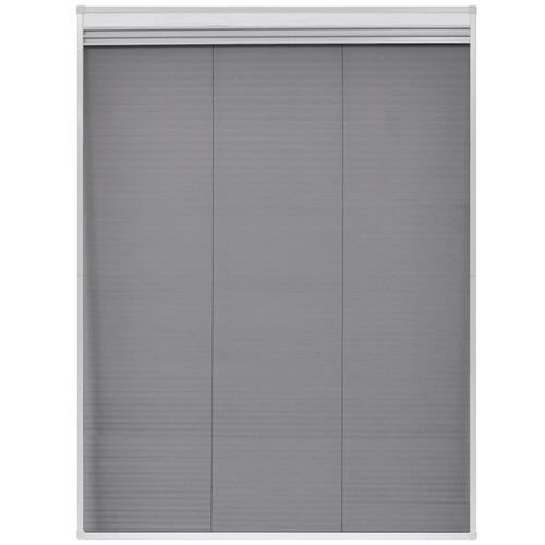 Plisseret insektnet til vinduer aluminium 60 x 80 cm med afskygning