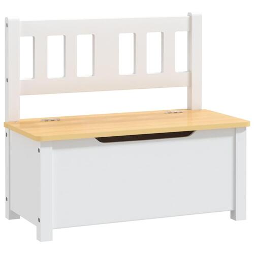 Bord- og stolesæt til børn 4 dele MDF hvid og beige