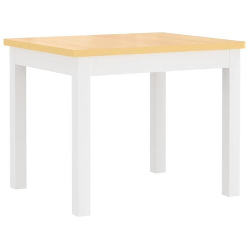 Bord- og stolesæt til børn 4 dele MDF hvid og beige