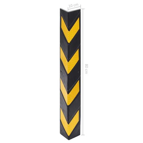 Reflekterende hjørnebeskyttere 10 stk. gummi 80 cm