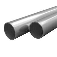 Rustfrie stålrør 2 stk. rund V2A 2 m Ø 70 x 1,8 mm