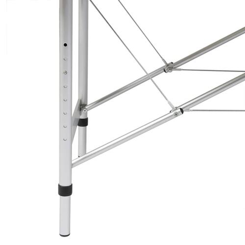 Sammenfoldeligt massagebord med aluminiumsstel 2 zoner sort