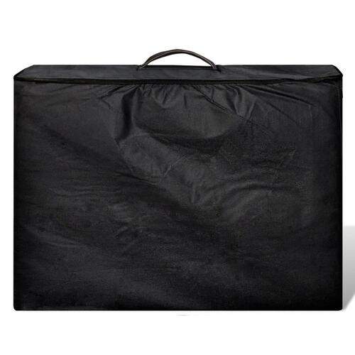 Sammenfoldeligt massagebord med aluminiumsstel 2 zoner sort