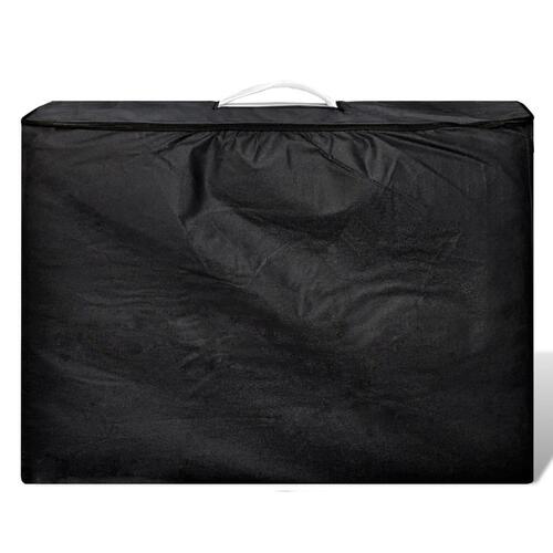 Cremefarvet sammenfoldeligt massagebord med aluminiumsstel,3 zoner