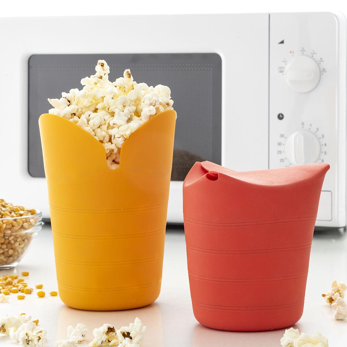 Popbox - Sammenfoldelige silikone popcorn poppers (pakke med 2)