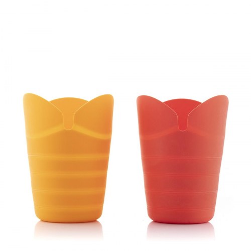 Popbox - Sammenfoldelige silikone popcorn poppers (pakke med 2)