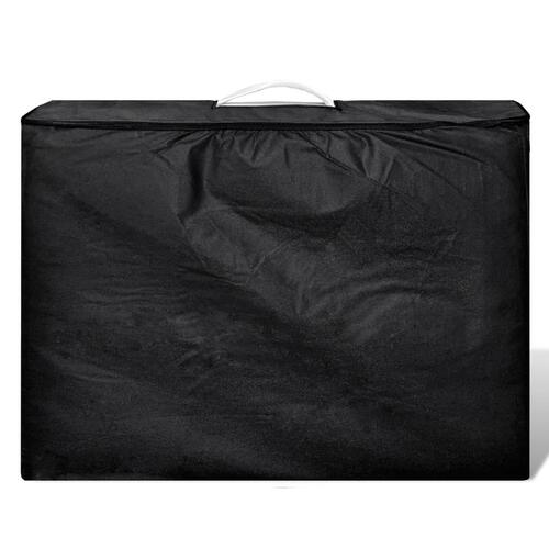 Cremefarvet sammenfoldeligt massagebord med aluminiumsstel,4 zoner