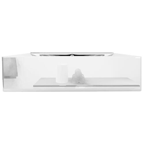 Håndvask med overløb 60x46x16 cm keramik sølvfarvet