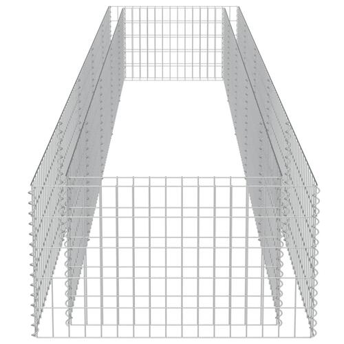 Gabion-højbed 450x90x50 cm galvaniseret stål