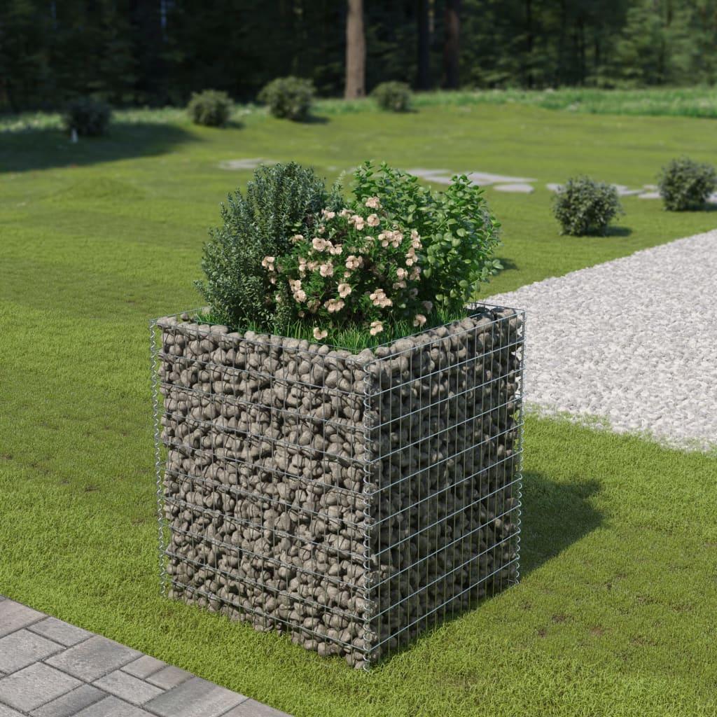 Gabion-højbed 90x90x100 cm galvaniseret stål