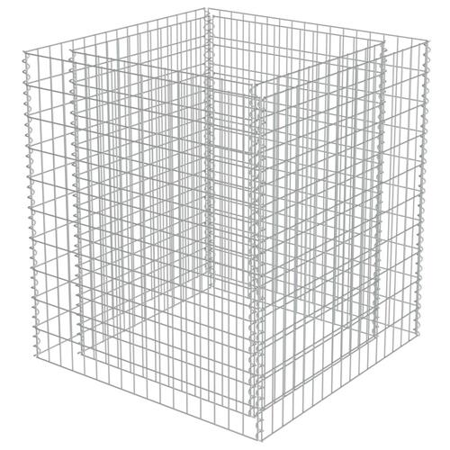 Gabion-højbed 90x90x100 cm galvaniseret stål
