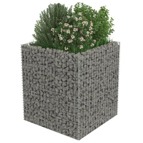 Gabion-højbed 90x90x100 cm galvaniseret stål