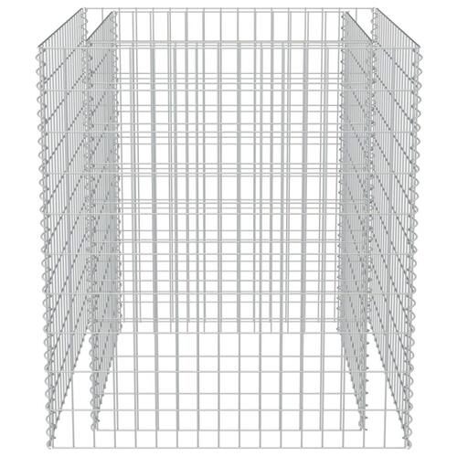 Gabion-højbed 90x90x100 cm galvaniseret stål