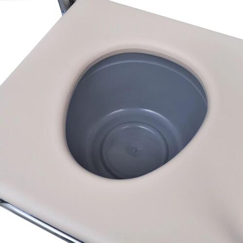 Toiletstol stål sort