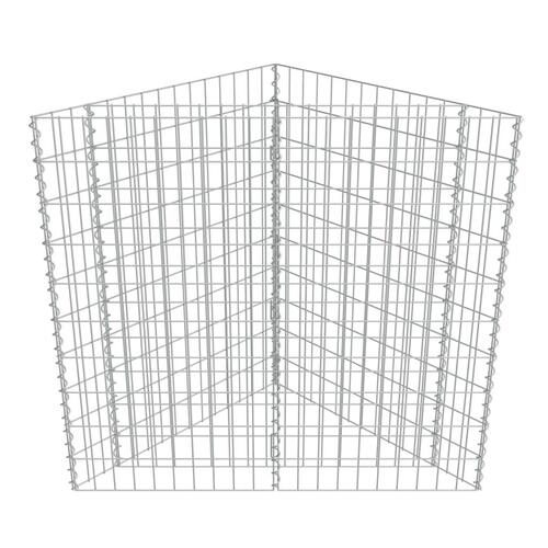 Gabion-højbed 75x75x100 cm galvaniseret stål