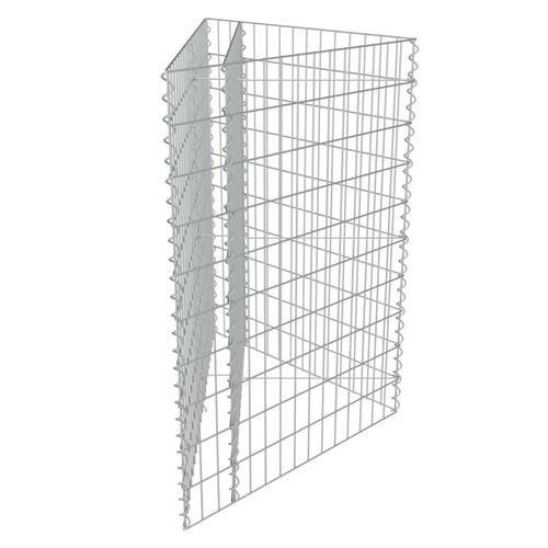 Gabion-højbed 75x75x100 cm galvaniseret stål