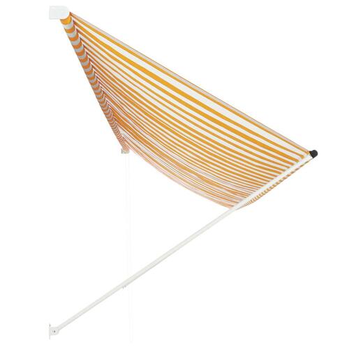 Foldemarkise 400x150 cm gul og hvid