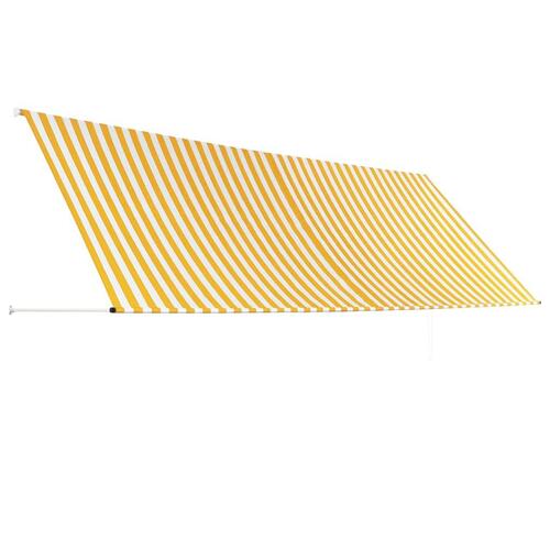 Foldemarkise 400x150 cm gul og hvid