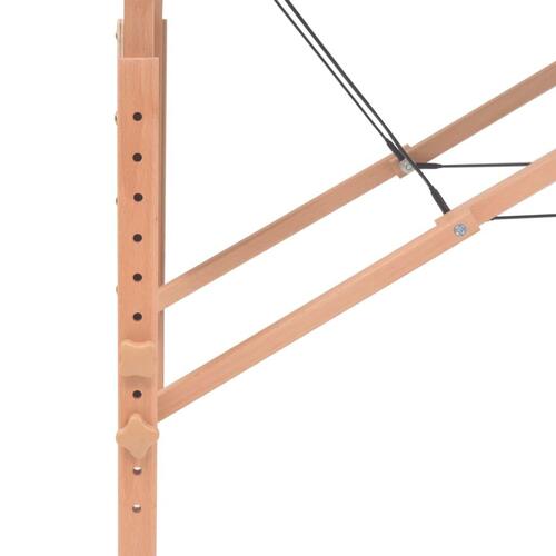 Sammenfoldeligt massagebord 3 zoner 10 cm tyk hynde sort