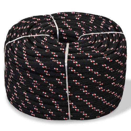 Marinereb polypropylen 14 mm 250 m sort