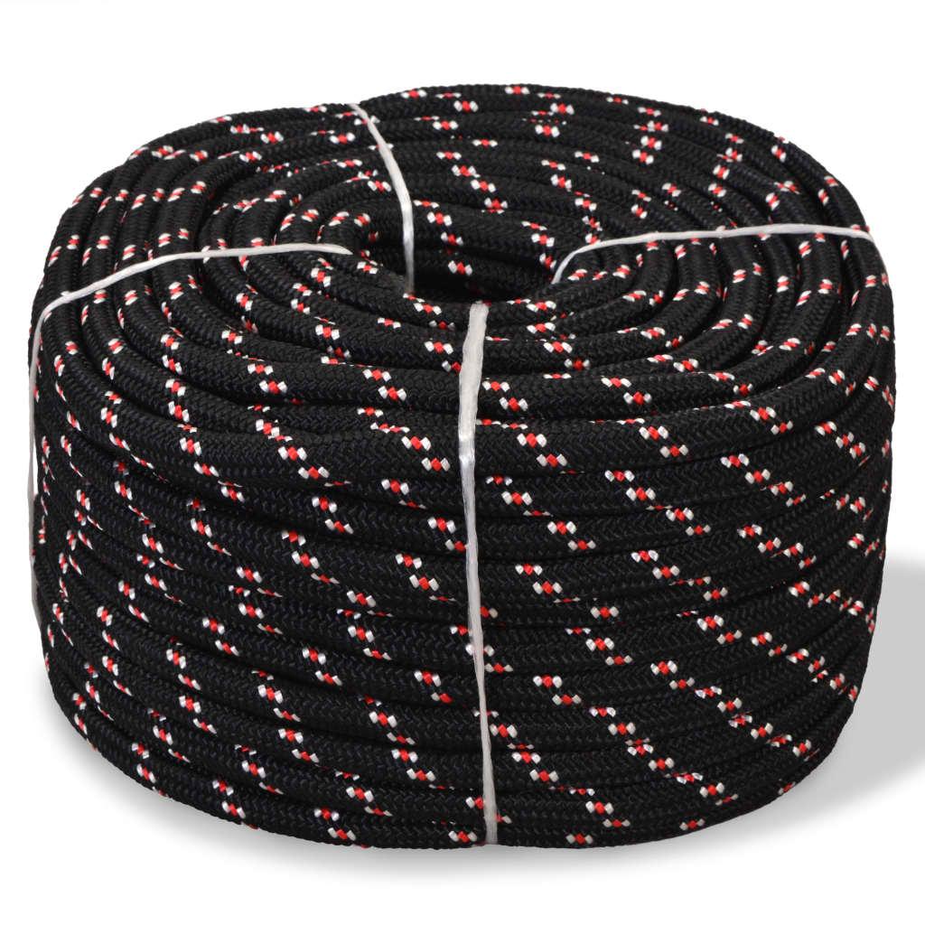 Marinereb polypropylen 14 mm 250 m sort