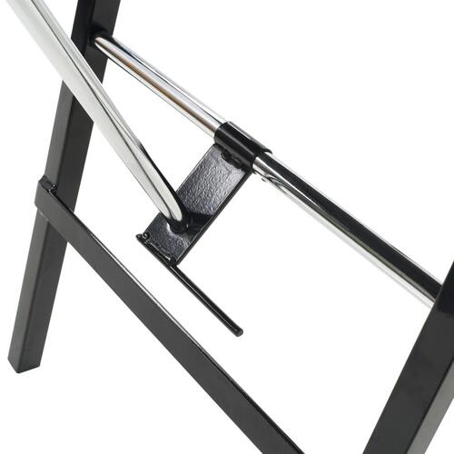 Mobil ansigtsbehandlingsstol kunstlæder 185 x 78 x 76 cm sort