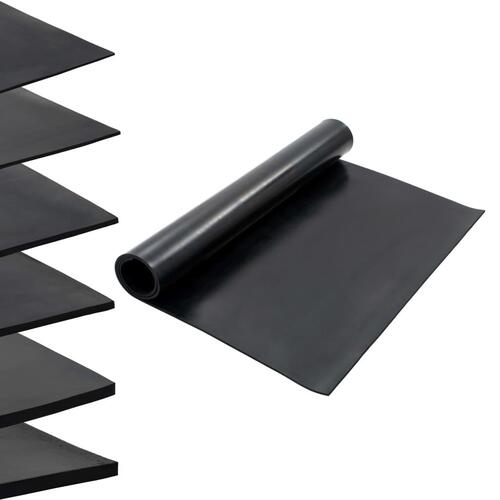 Skridsikker gulvmåtte 1,2x2 m 8 mm gummi glat