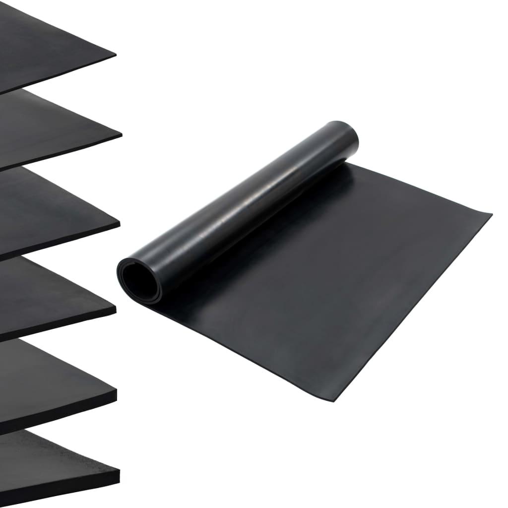 Skridsikker gulvmåtte 1,2x2 m 8 mm gummi glat