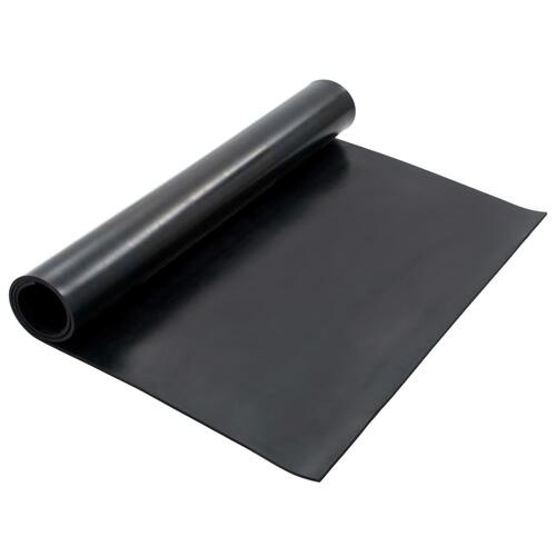 Skridsikker gulvmåtte 1,2x2 m 8 mm gummi glat