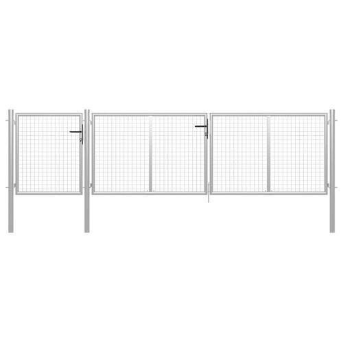Havelåge 400 x 100 cm stål sølvfarvet