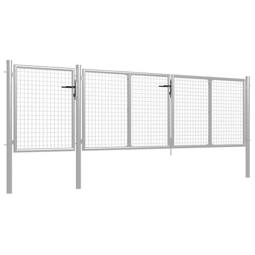 Havelåge 400 x 100 cm stål sølvfarvet