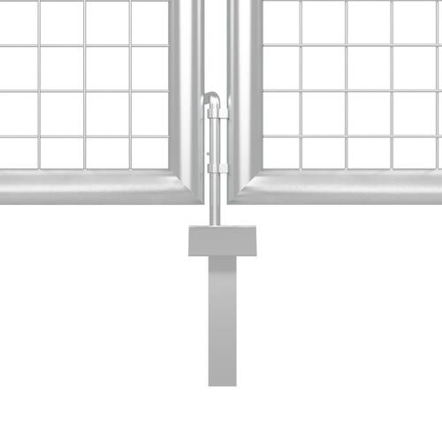 Havelåge 400 x 100 cm stål sølvfarvet