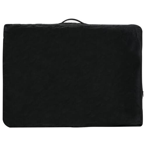 Massagebord med 2 zoner aluminiumsstel 186x68 cm antracitgrå