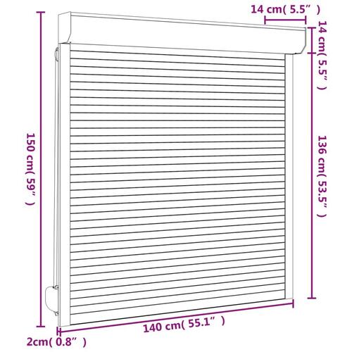 Rulleskodder aluminium 100x120 cm hvid