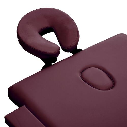 Foldbart massagebord 3 zoner aluminium lilla