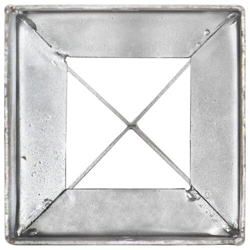 Jordpløkker 2 stk. 10 x 10 x 76 cm galvaniseret stål sølvfarvet