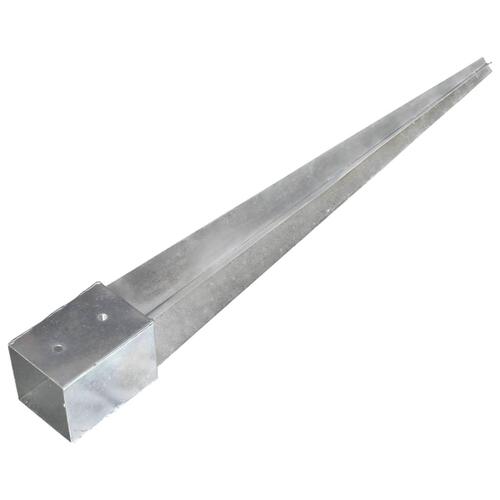 Jordpløkker 2 stk. 10 x 10 x 91 cm galvaniseret stål sølvfarvet