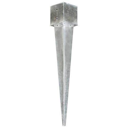 Jordpløkker 6 stk. 14 x 14 x 91 cm galvaniseret stål sølvfarvet