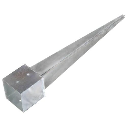 Jordpløkker 6 stk. 14 x 14 x 91 cm galvaniseret stål sølvfarvet