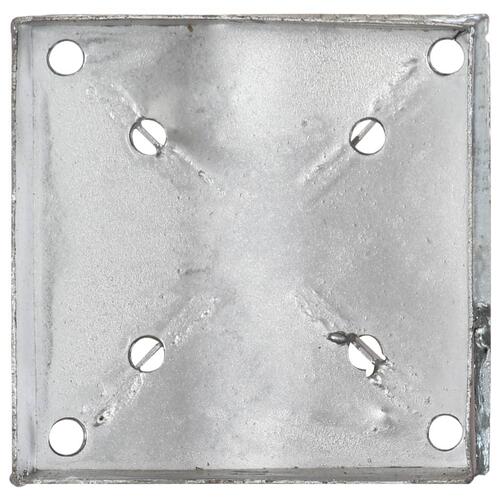 Jordpløkker 6 stk. 14 x 14 x 91 cm galvaniseret stål sølvfarvet