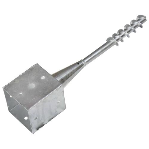 Jordpløkker 2 stk. 12 x 12 x 56 cm galvaniseret stål sølvfarvet