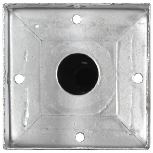 Jordpløkker 2 stk. 12 x 12 x 56 cm galvaniseret stål sølvfarvet
