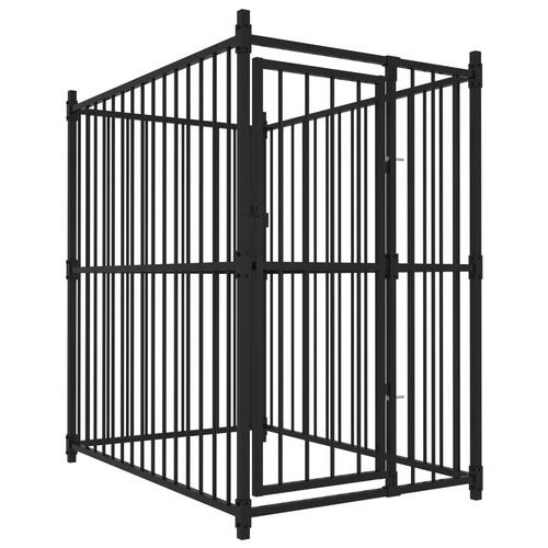 Udendørs hundebur 150 x 100 x 150 cm