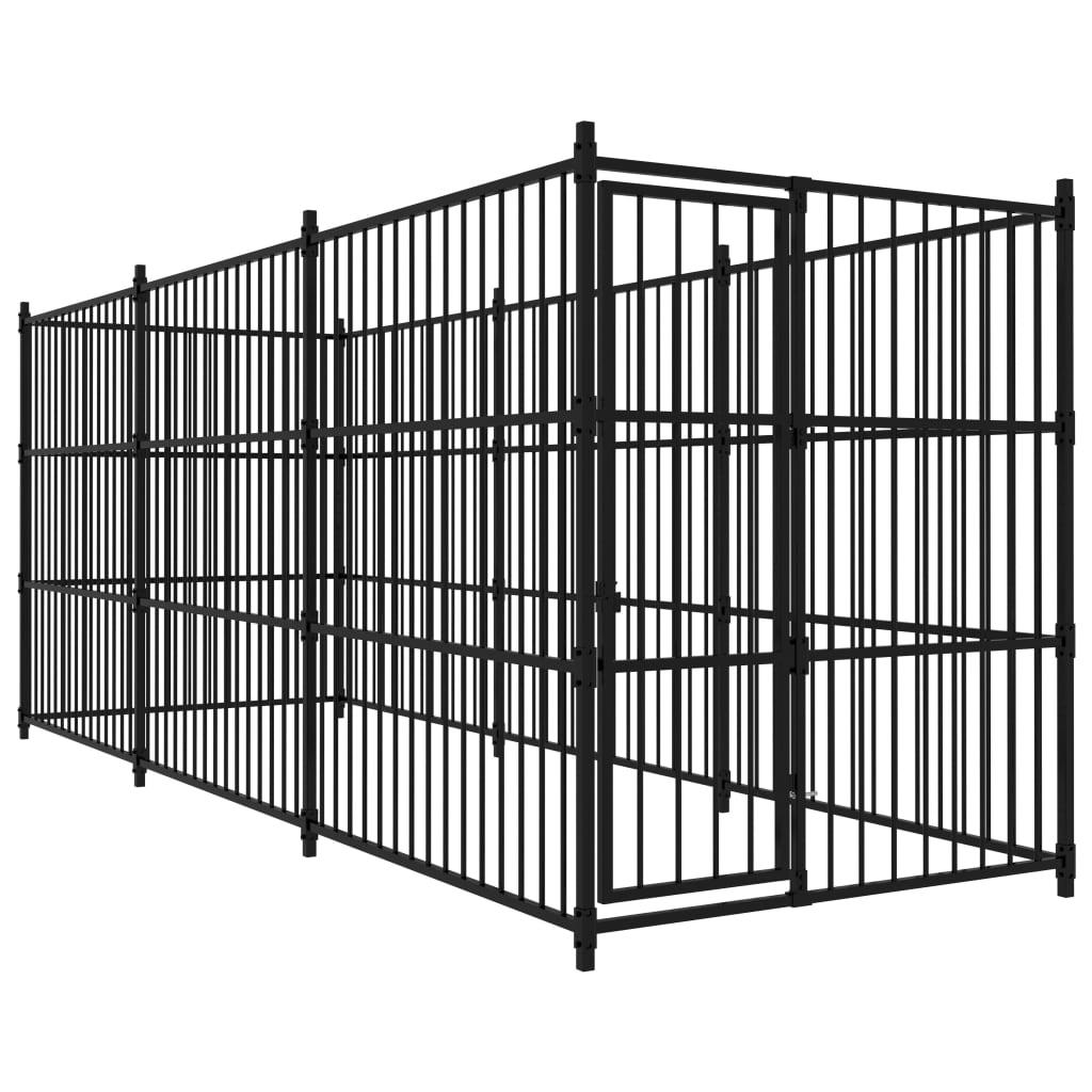Udendørs hundebur 450 x 150 x 185 cm