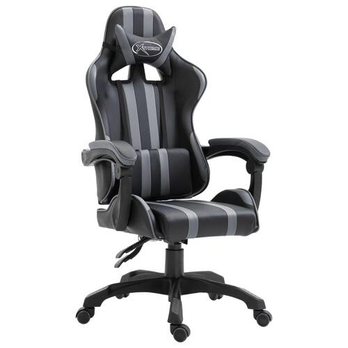 Gamingstol kunstlæder grå