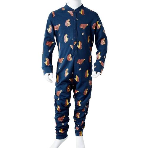 Onesie til børn str. 128 blå
