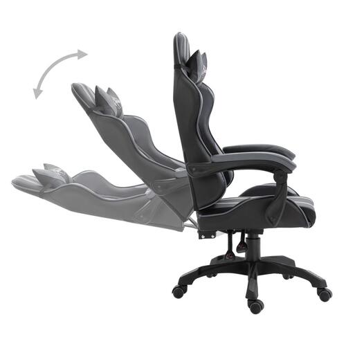 Gamingstol kunstlæder grå
