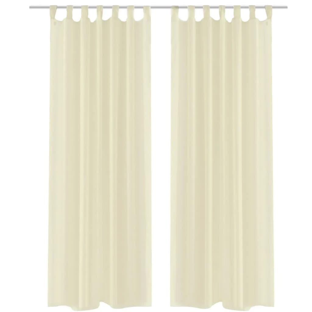 Creme gardin 140 x 175 cm 2 stk