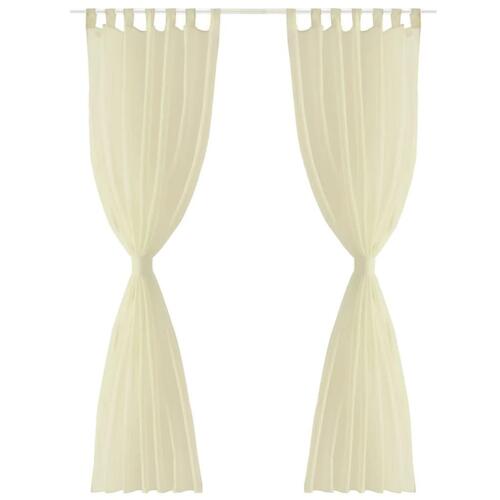 Creme gardin 140 x 175 cm 2 stk