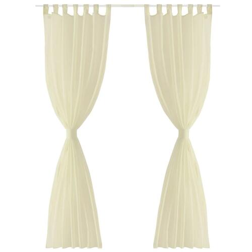 Creme gardin 140 x 225 cm 2 stk